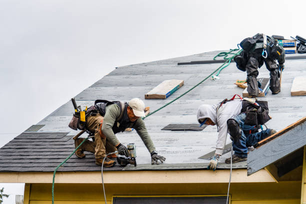 Professional Storm Damage Roof Repair technician working in Lake Como, NJ